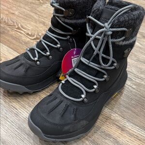 Merrell Black and Gray Winter Boots with Knit Cuff